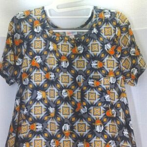 LuLaRoe Collection Carly High Low Disney Donald Duck Swing Dress